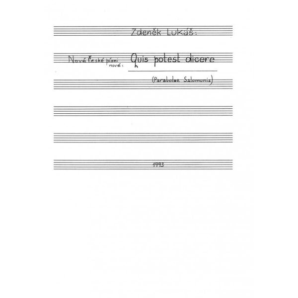 Quis potest dicere, op. 254 (S1,S2,A,T,B)